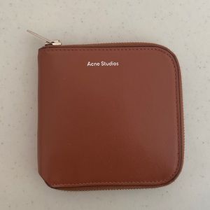 Acne Studios Brown Compact Zip Wallet